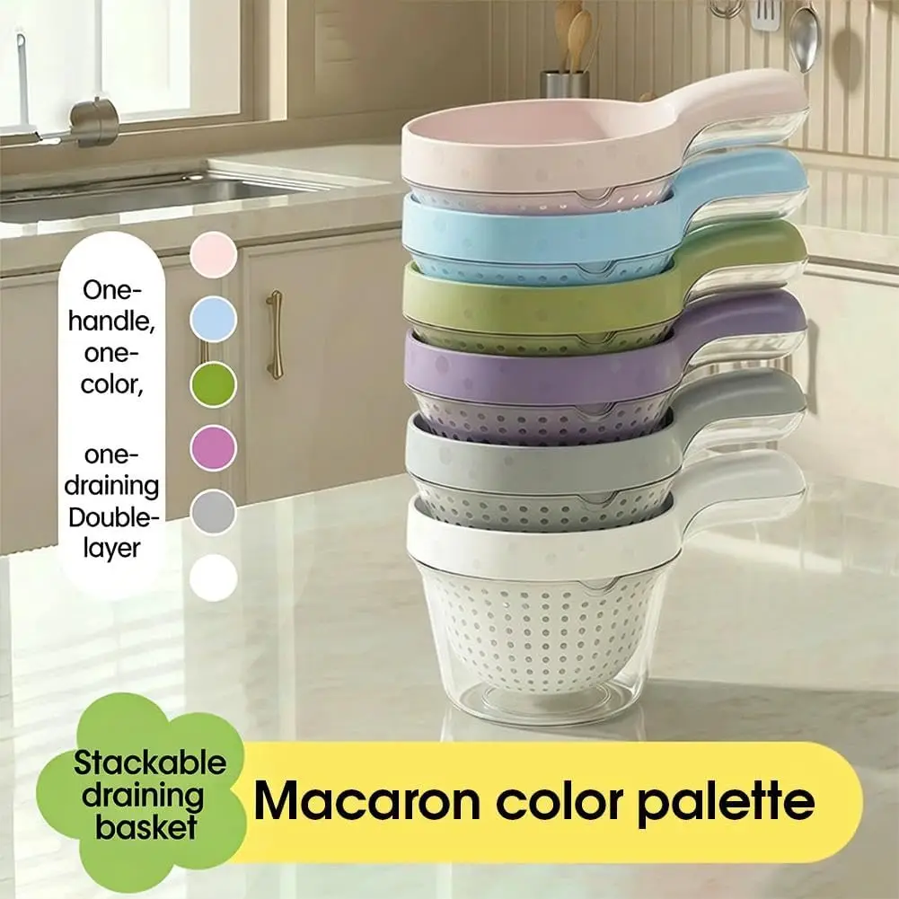 Vegetable Kitchen Gadgets - Cestello 2-IN-1 per Pulizia e Drenaggio