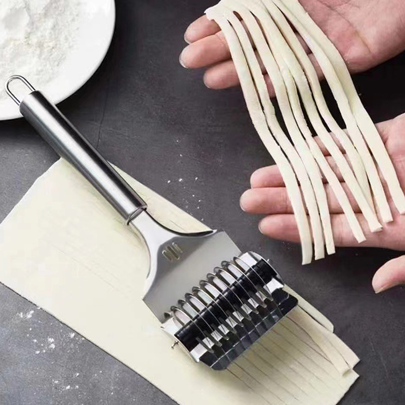 Kitchen Gadgets Pasta - Tagliapasta Manuale in Acciaio Inox, Macchina
